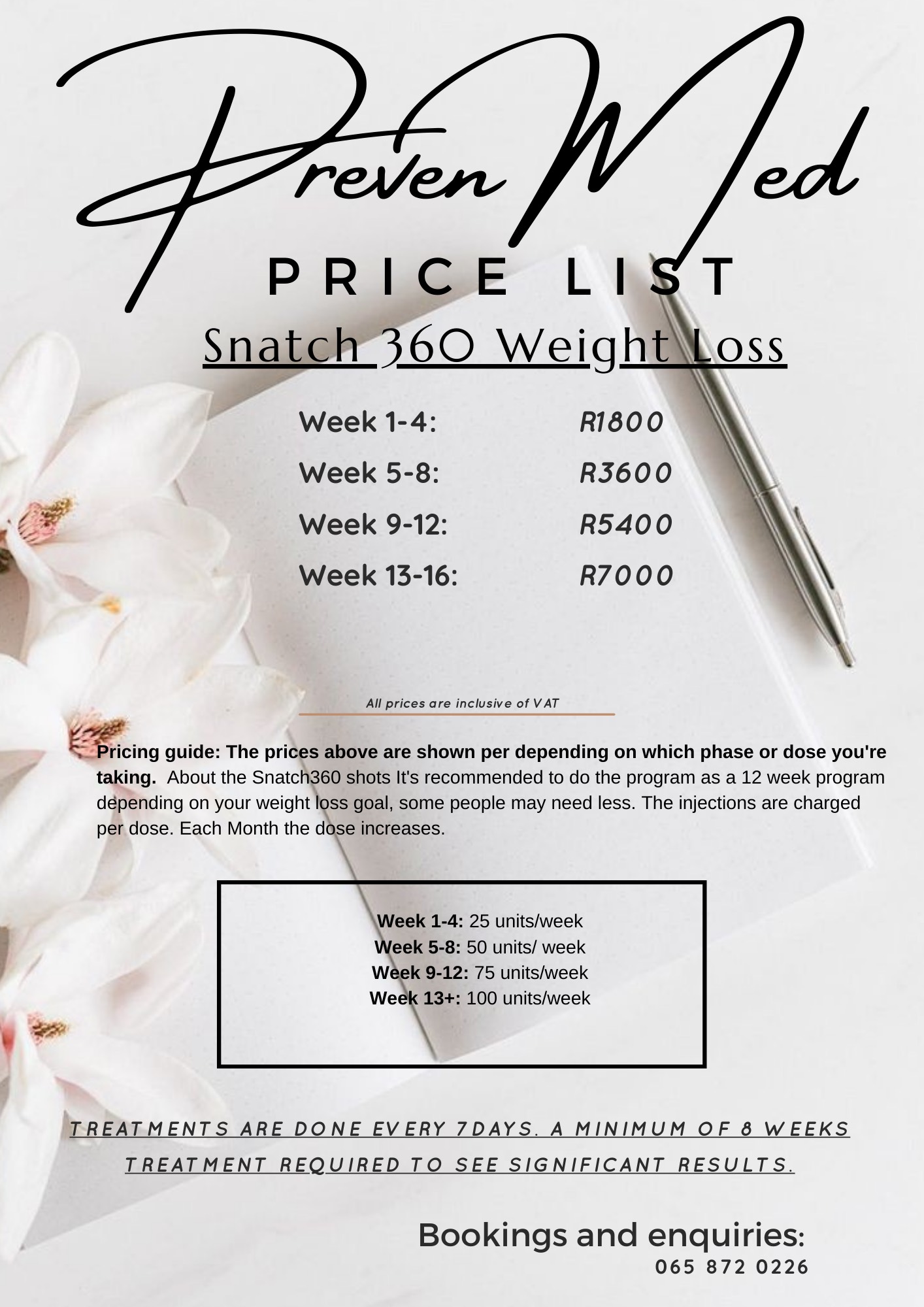 Aesthetic Minimalist Price List - 1