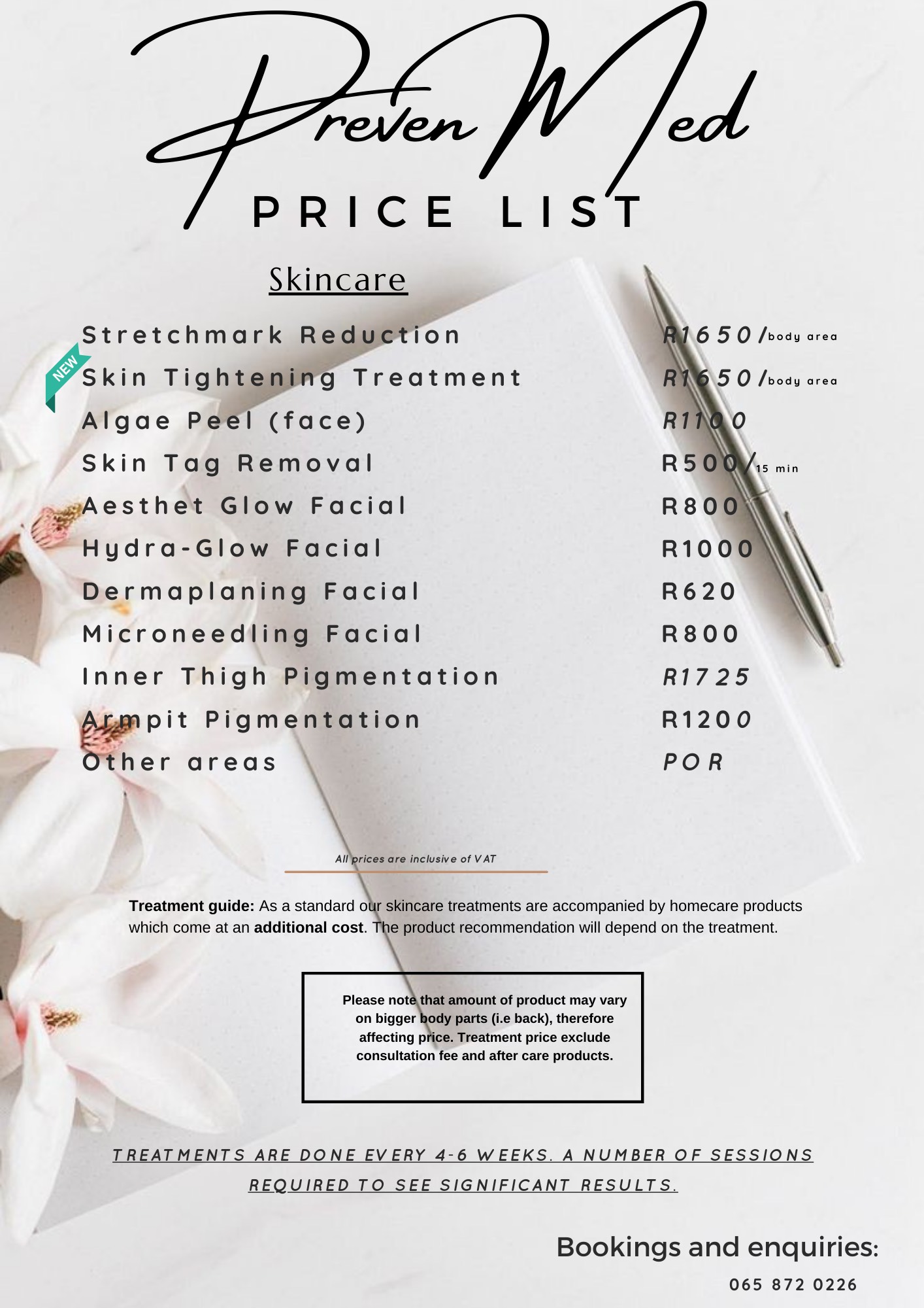 Aesthetic Minimalist Price List - 6